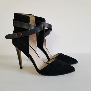 Joe's Jeans Laney Black Suede D'Orsay Heels 6